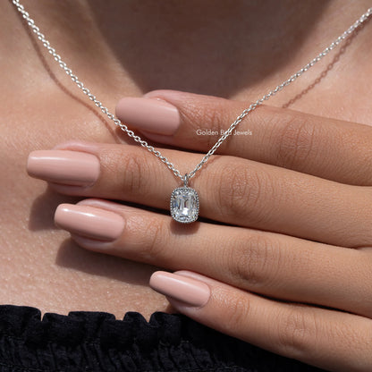Old Mine Cushion Cut Moissanite Solitaire Pendant