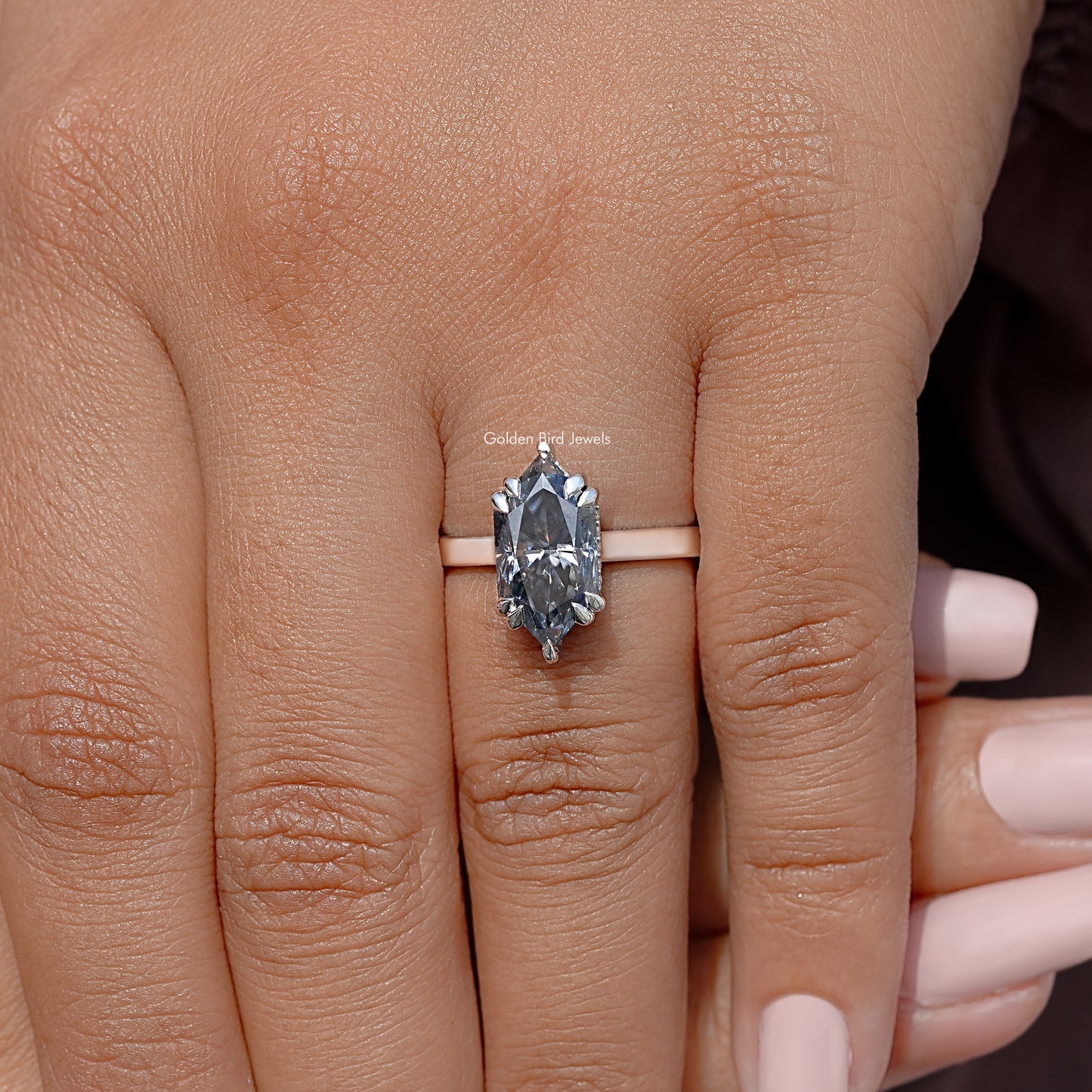 Dutch Marquise  Moissanite Diamond Solitaire Ring