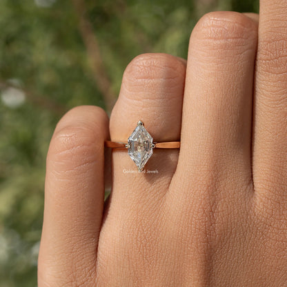 Step Cut Moissanite Dutch Marquise Ring